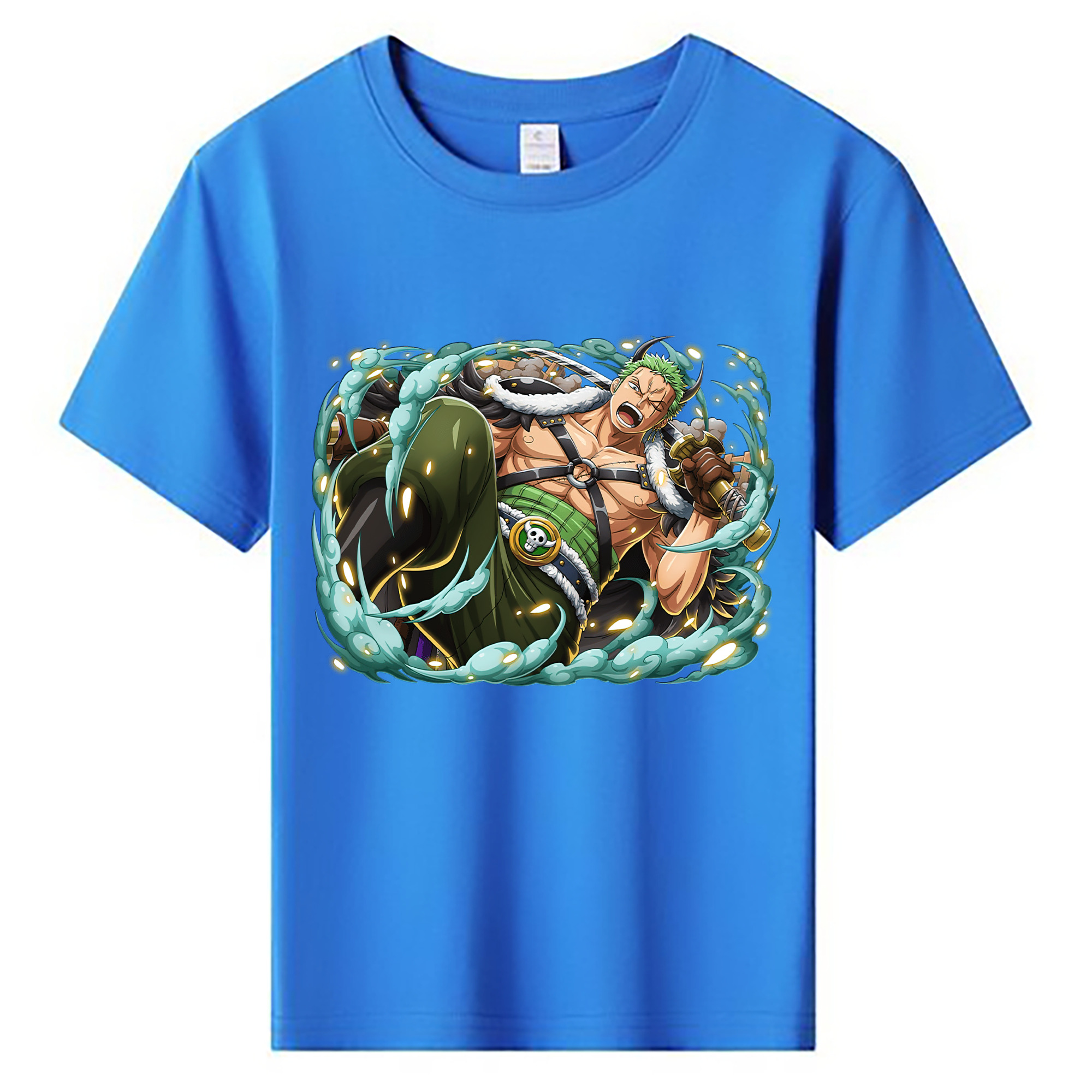 ワンピース ロロノア・ゾロ ONE PIECE Roronoa Zoro 綿100％キッズTシャツ（フロントプリント）
